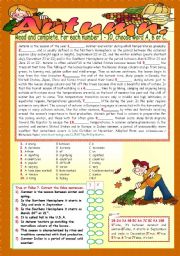 English Worksheet: AUTUMN.