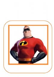 English Worksheet: The Incredibles Family flashcards