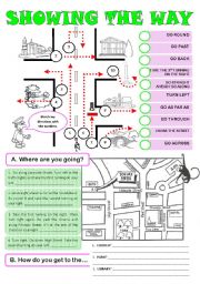 English Worksheet: Giving directions