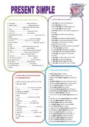 English Worksheet: PRESENT SIMPLE