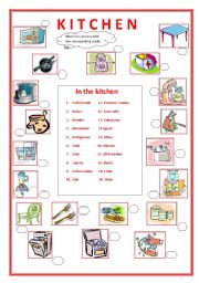 English Worksheet: Kitchen