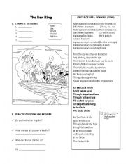 English Worksheet: the lion king