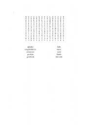 English Worksheet: greetings crossword