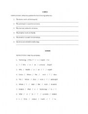 English worksheet: Questions using Who, Where, and What..?