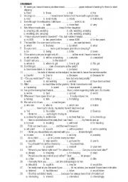 English Worksheet: GRAMMAR TEST 2