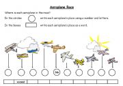 English Worksheet: Aeroplane Ordinals