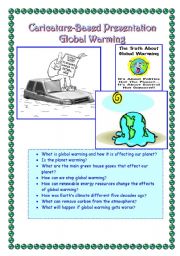 English Worksheet: Caricature-based presentation on Global Warming