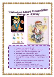 Caricature-based presentation on holiday