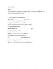 English worksheet: WRITING PART 1