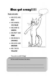 English Worksheet: Max got ceazy! Where the wild things are