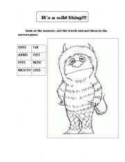 English Worksheet: monsters- where the wild things are