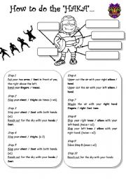 English Worksheet: All Blacks haka