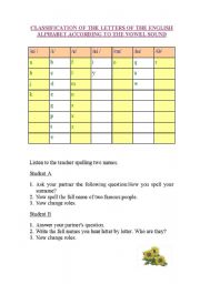 English worksheet: The English alphabet chart & exercises