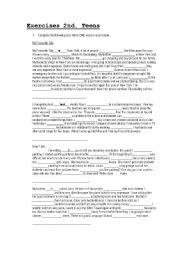 English worksheet: tenses