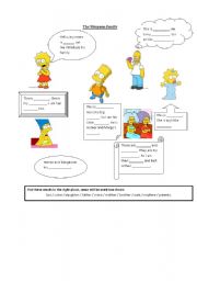 English worksheet: Lisa presents her family