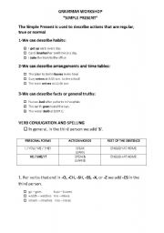 English worksheet: SIMPLE PRESENT