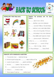 English Worksheet: BACK TO SCHOOL