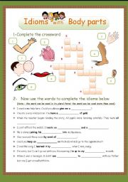 A crossword + Idioms using body parts