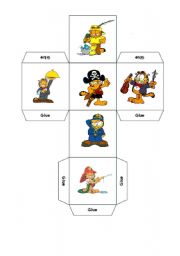 English Worksheet: Four DICE and CRISS-CROSS BINGO with Garfields jobs