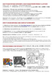 English worksheet: Compact Editable BW printer-friendly Worksheets