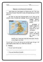 English Worksheet: England