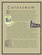 English Worksheet: Wonder of the World Story series 4 ( Colosseum)