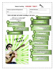 English Worksheet: KARAOKE WORKSHEET_IM YOURS