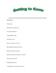 English Worksheet: Interest Inventory
