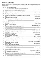 English Worksheet: comands