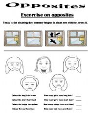 English worksheet: opposites