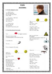 English Worksheet: U Smile - Justin Bieber - Song