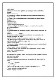 English Worksheet: Stress