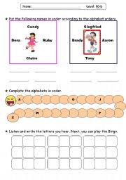 English Worksheet: Alphabet worksheet