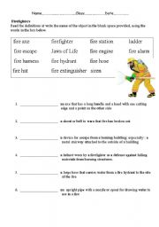 English Worksheet: Firefighters