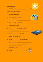 English Worksheet: Find someone who
