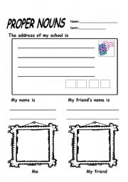 English worksheet: Proper Nouns