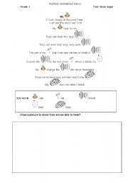 English Worksheet: Sense organ