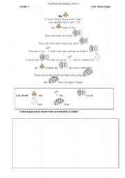 English worksheet: Sense organ