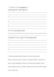 English worksheet: Simple present and position of adverbs of frequency