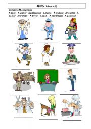 English Worksheet: Jobs and places