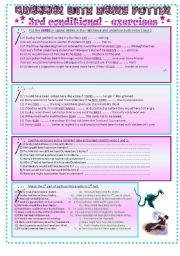 English Worksheet: grammar with Harry Potter : 3rd conditional - exercises