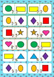 English Worksheet: Shapes Domino