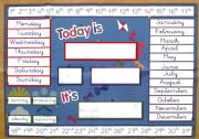 English Worksheet: Today is...