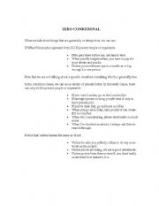 English Worksheet: Zero Conditional