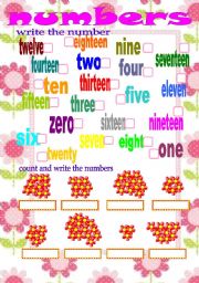 English Worksheet: numbers