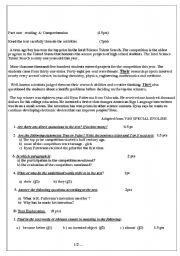 English Worksheet: science and inventions