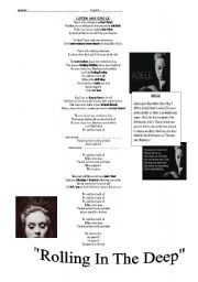 English Worksheet: Rolling in the Deep