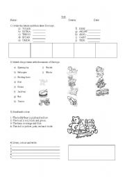 English worksheet: Toys (this is a Test but can be used as a worksheet)