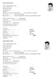 English Worksheet: Blue suede shoes - elvis song