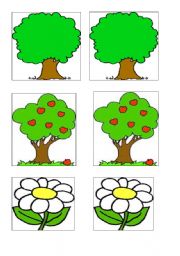 English Worksheet: Nature - Matching cards or memory game